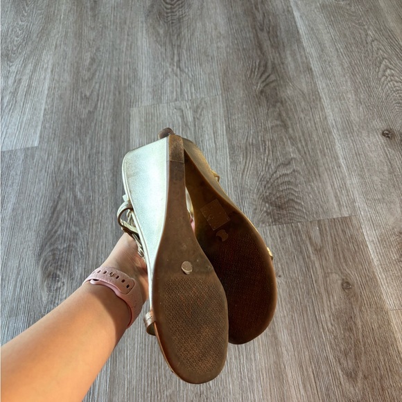 Women’s Tory Burch Miller T Strap Wedge Sandals - Picture 7 of 8